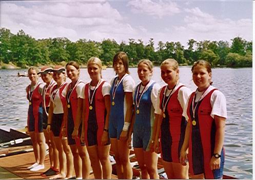 8x jky Jana Zbudilov, Iveta Nohnkov, Emilka eznkov, Jitka Skochov, Beclav, Beclav, Slavie, Slavie, korm. Zuzka Bahulov - zlat medaile  